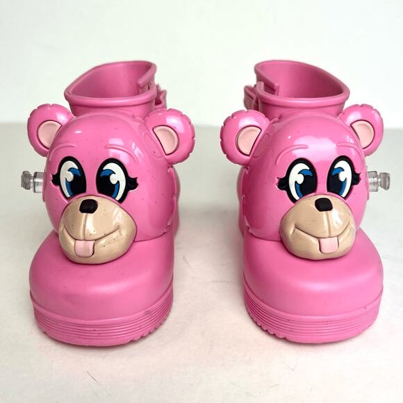 Mini Melissa + Jeremy Scott Pink Monkey Rainboots Water Resistant Boots Sz 6/7 - Picture 2 of 11